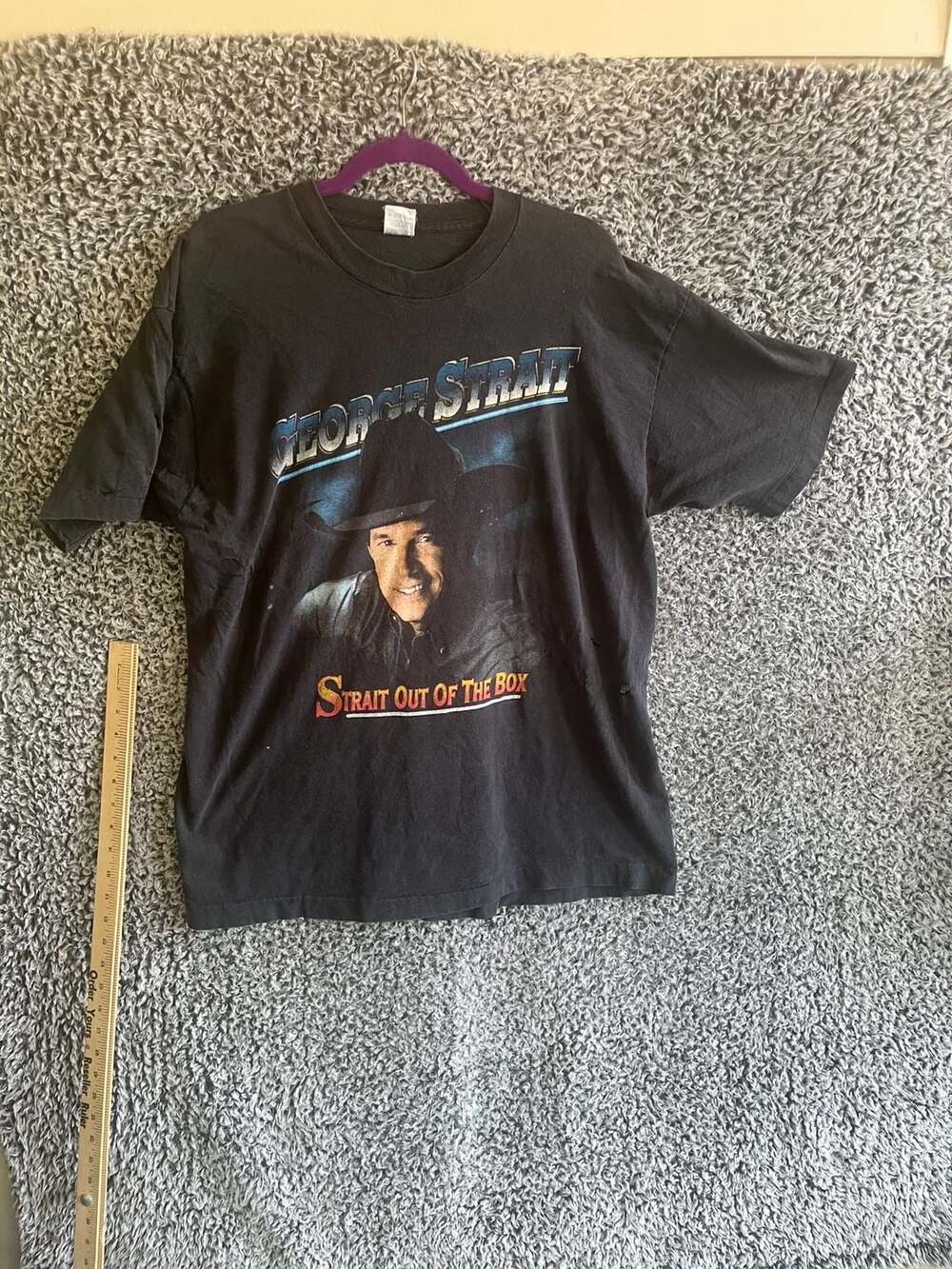 Vintage 90s George Strait Strait Out Of The Box Single Stitch Tour T-Shirt